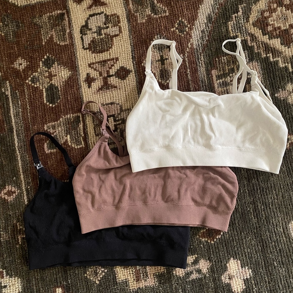 Moma Women's Bra Set - Black, White, Brown